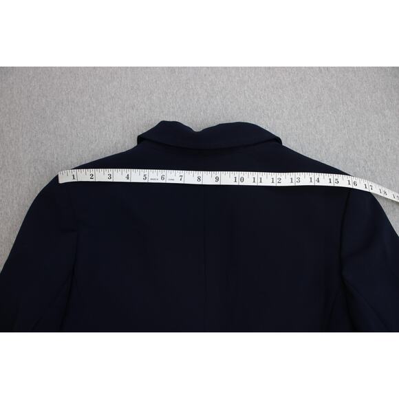 Talbots Blazer Womens Size 8 Navy Blue Stretch One Button Notch Label - Picture 9 of 9